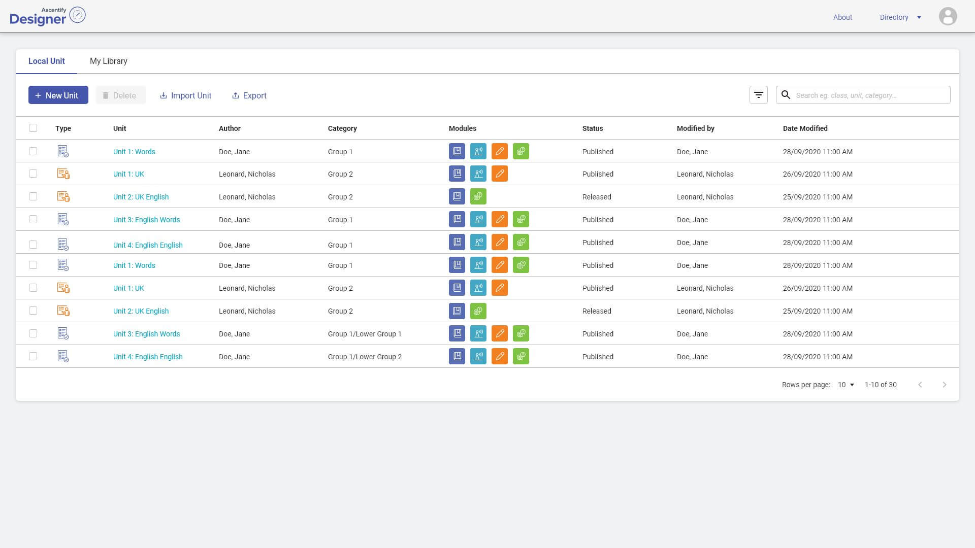 Ascentify Designer dashboard preview